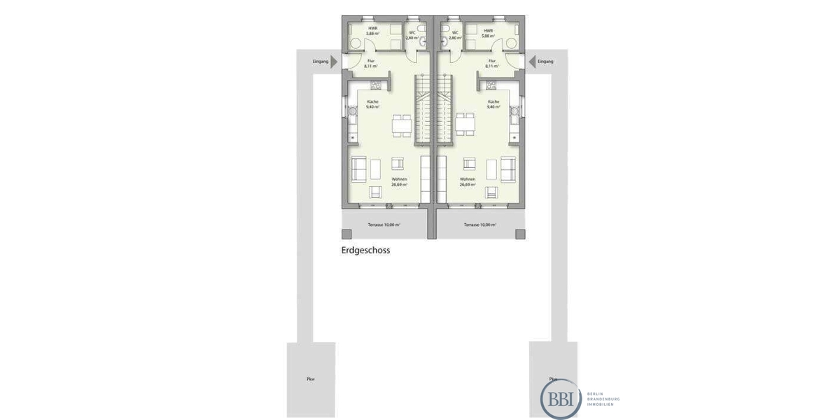 Grundriss EG (Haustyp 2A)