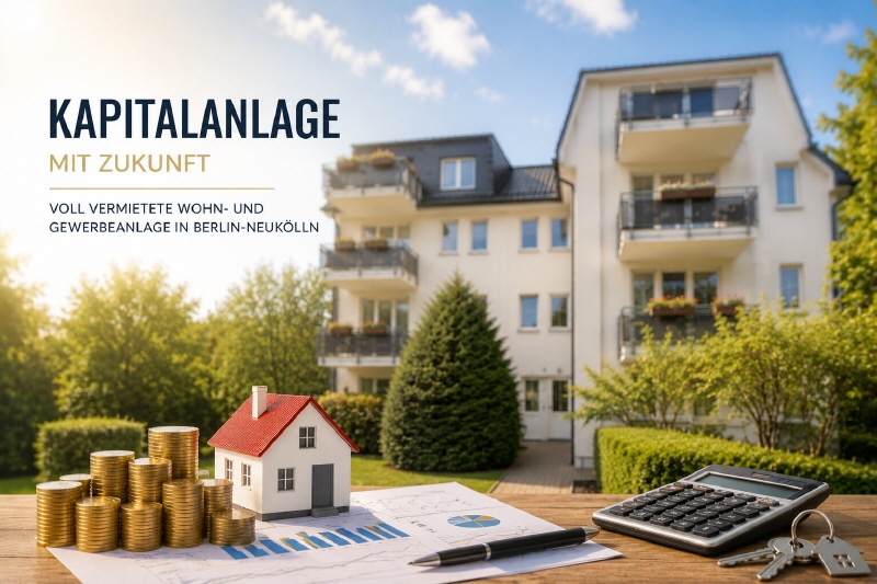 Schmuckstück in Neukölln, vollvermietet mit Tiefgarage - Mehrfamilienhaus, Wohnhaus Berlin Neukölln | Angebot:27306575